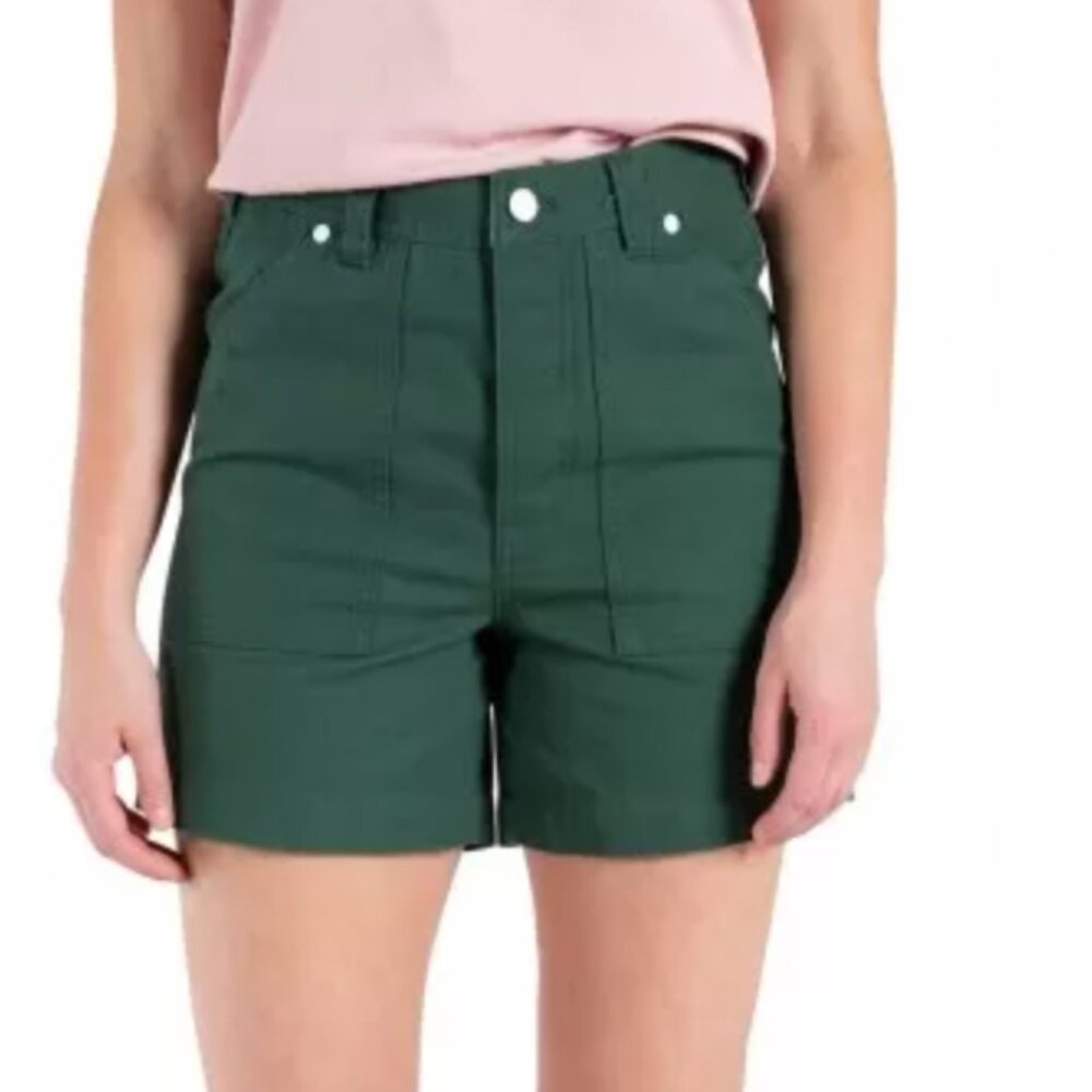 Topo Designs Chore Shorts Women's 6 Forest Green Duck Canvas Outdoor Utility